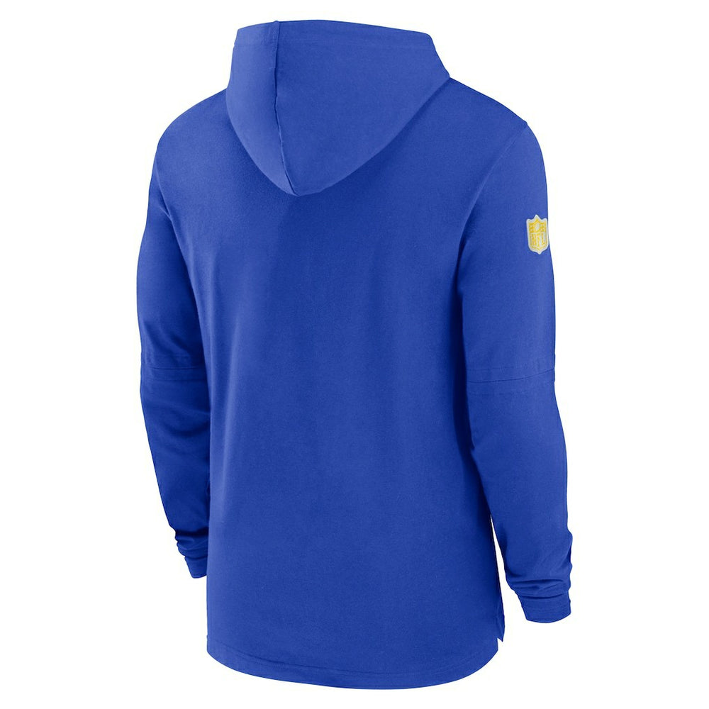 Los Angeles Rams 2024/25 Sideline Performance Long Sleeve Hoodie T-Shirt - Royal - Nike