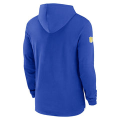 Los Angeles Rams 2024/25 Sideline Performance Long Sleeve Hoodie T-Shirt - Royal - Nike