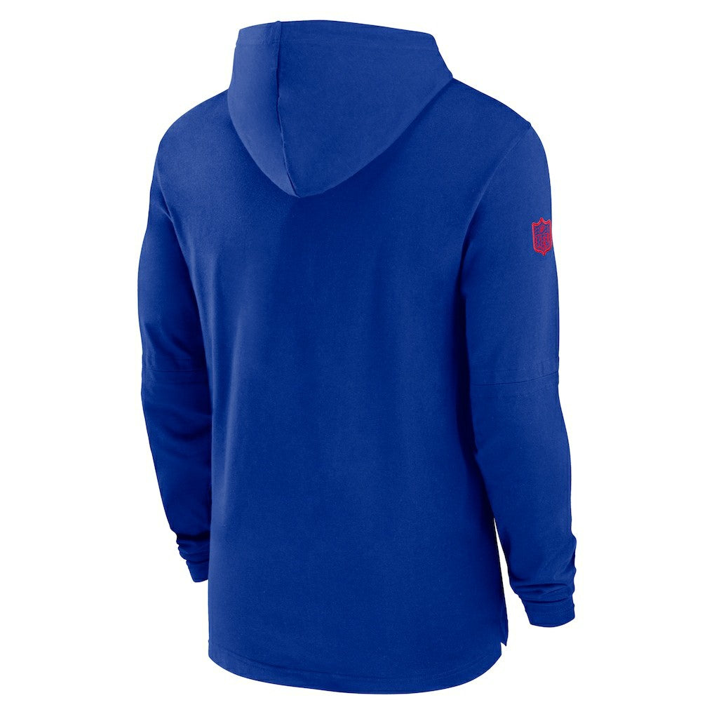 Buffalo Bills 2024/25 Sideline Performance Long Sleeve Hoodie T-Shirt - Royal - Nike
