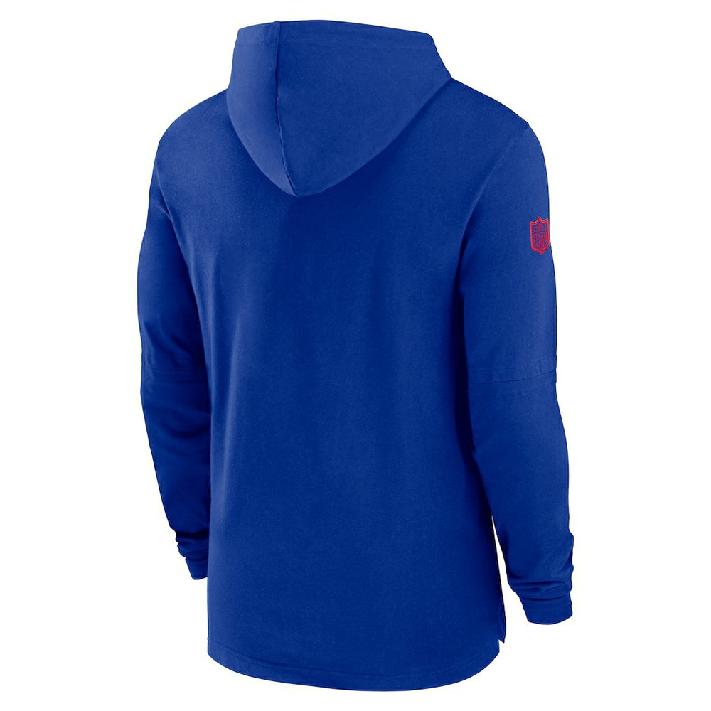 Buffalo Bills 2024/25 Sideline Performance Long Sleeve Hoodie T-Shirt - Royal - Nike