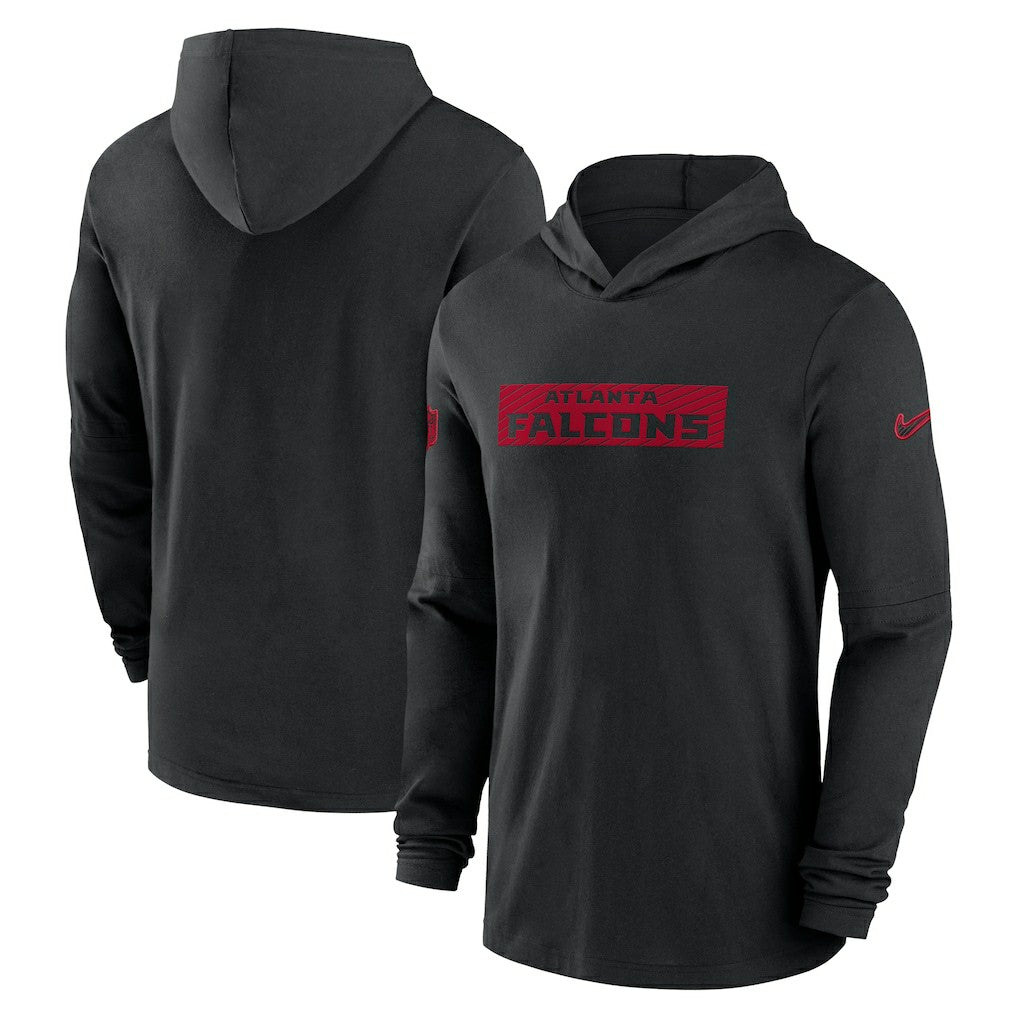 Atlanta Falcons 2024/25 Sideline Performance Long Sleeve Hoodie T-Shirt - Black - Nike