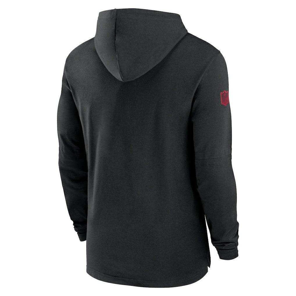 Atlanta Falcons 2024/25 Sideline Performance Long Sleeve Hoodie T-Shirt - Black - Nike