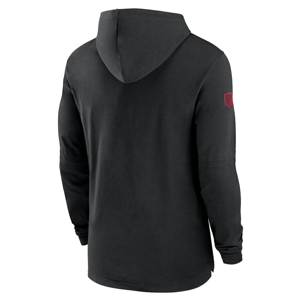 Atlanta Falcons 2024/25 Sideline Performance Long Sleeve Hoodie T-Shirt - Black - Nike