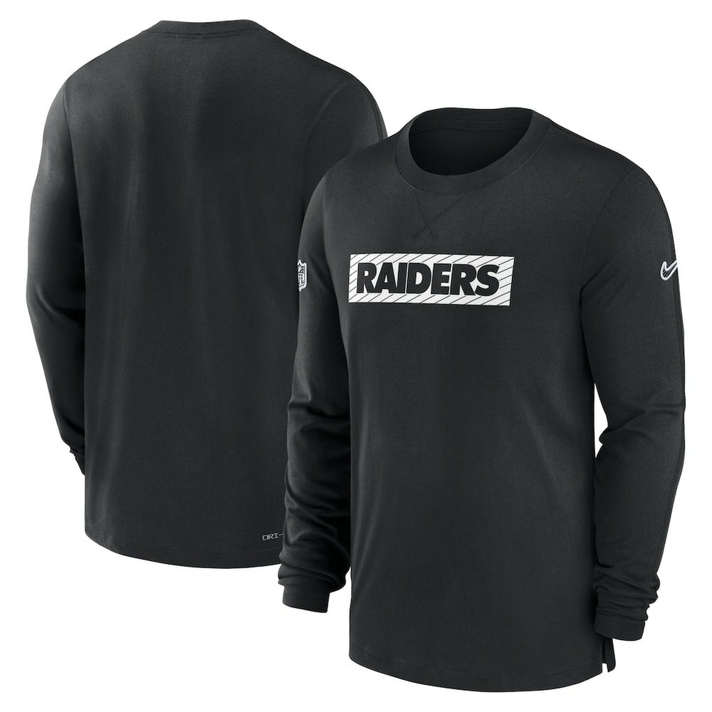 Las Vegas Raiders Sideline Player Performance Long Sleeve T-Shirt - Black - Nike