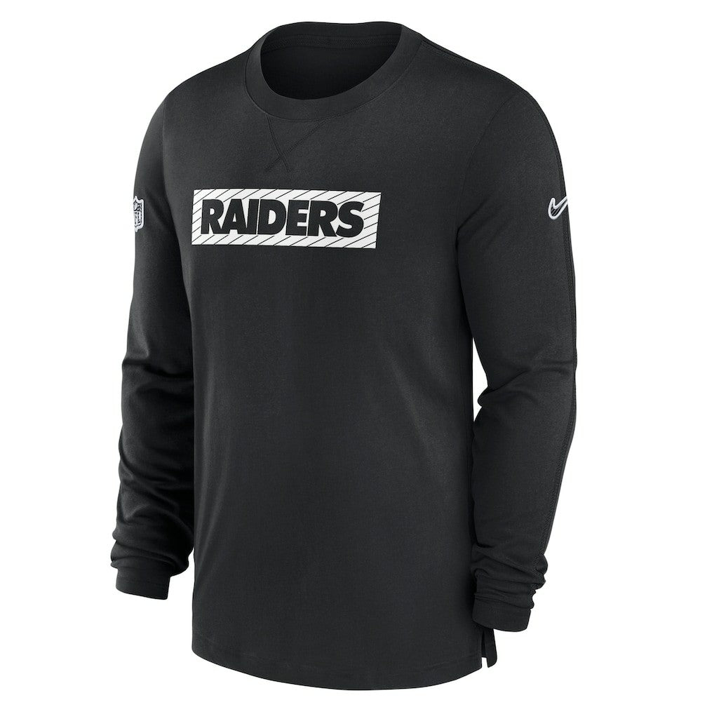 Las Vegas Raiders Sideline Player Performance Long Sleeve T-Shirt - Black - Nike