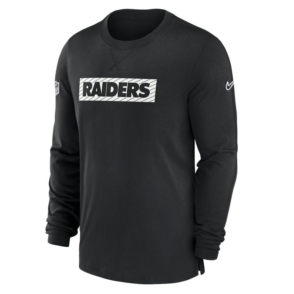 Las Vegas Raiders Sideline Player Performance Long Sleeve T-Shirt - Black - Nike