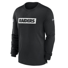 Las Vegas Raiders Sideline Player Performance Long Sleeve T-Shirt - Black - Nike