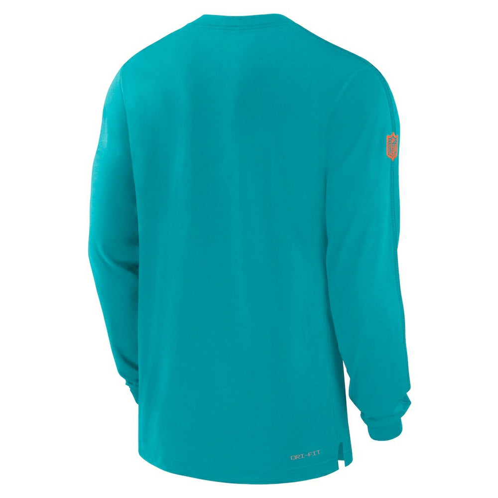 Miami Dolphins Sideline Player Performance Long Sleeve T-Shirt - Aqua - Nike