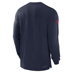 New England Patriots Sideline Player Performance Long Sleeve T-Shirt - Navy - Nike