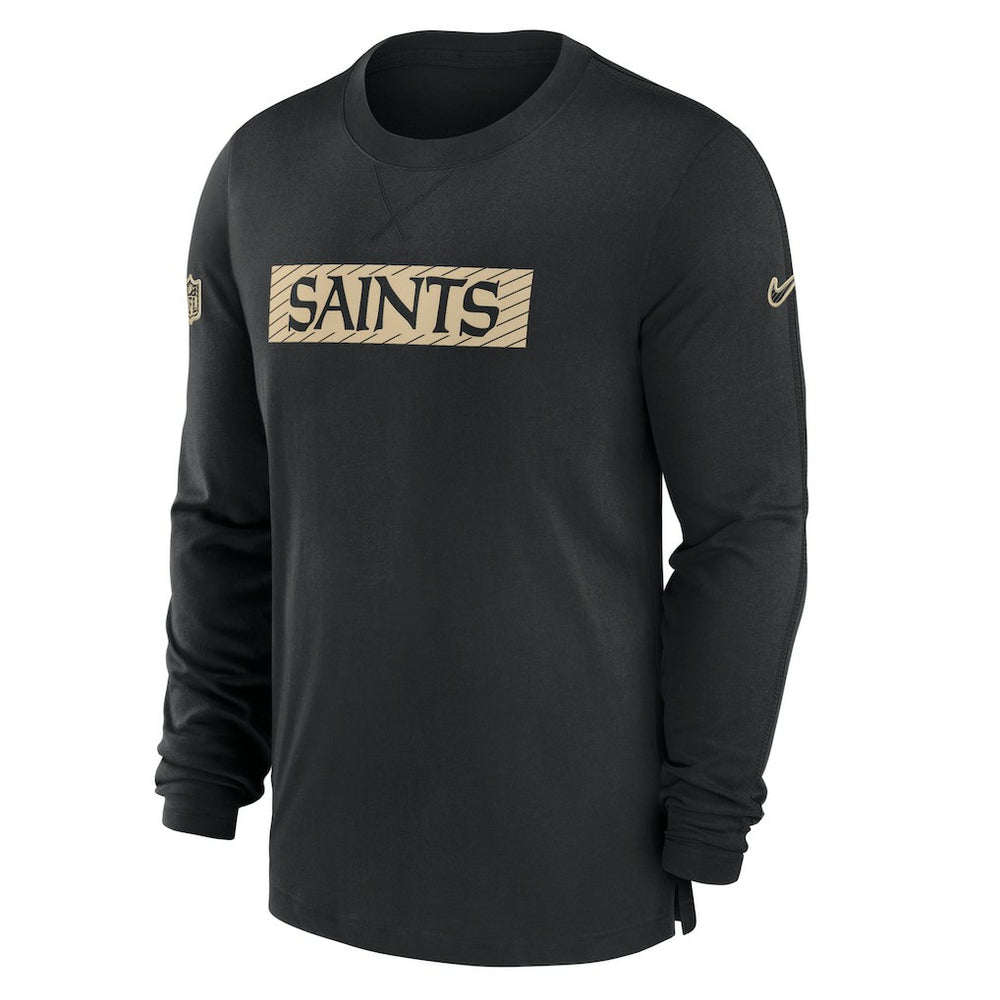 New Orleans Saints Sideline Player Performance Long Sleeve T-Shirt - Black - Nike