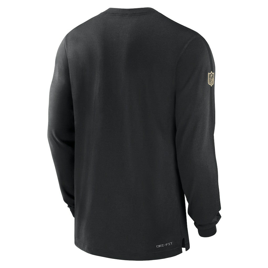 New Orleans Saints Sideline Player Performance Long Sleeve T-Shirt - Black - Nike