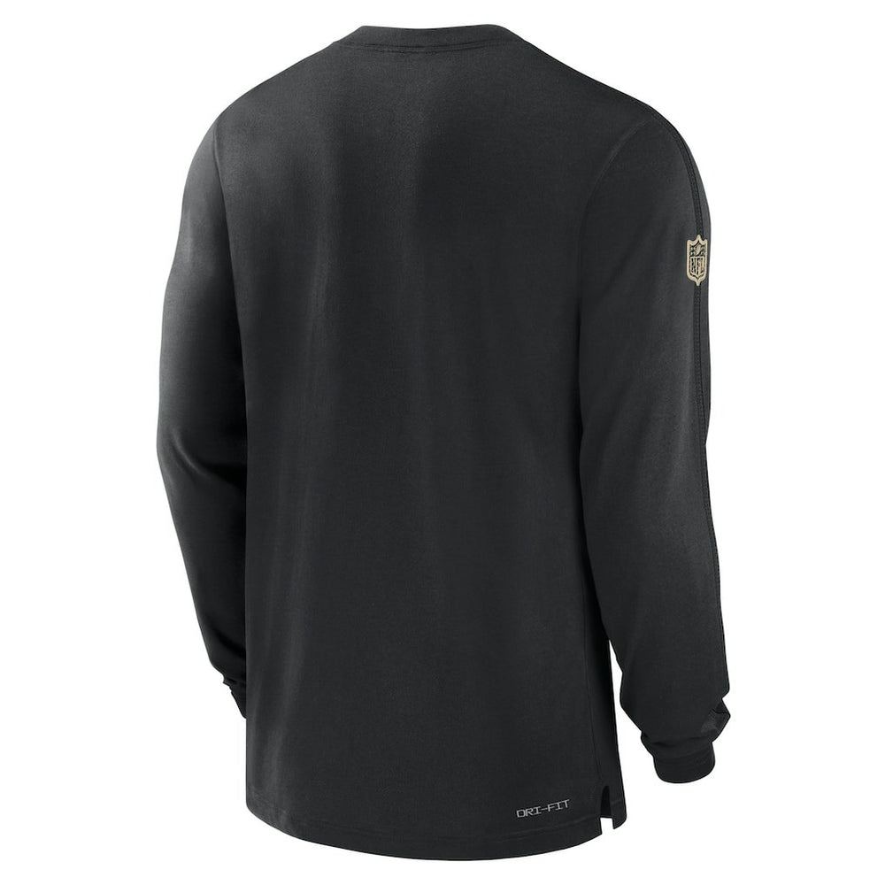 New Orleans Saints Sideline Player Performance Long Sleeve T-Shirt - Black - Nike