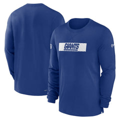 New York Giants Sideline Player Performance Long Sleeve T-Shirt - Royal - Nike