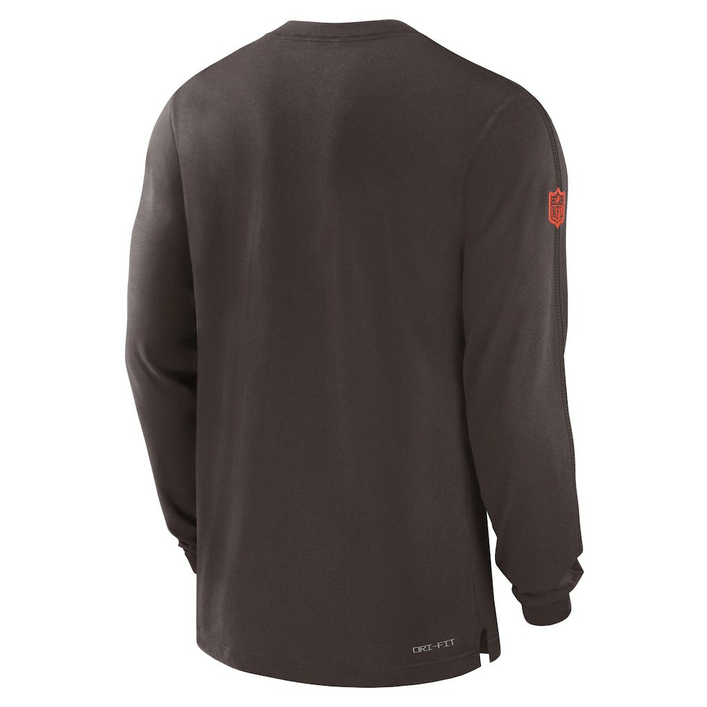 Cleveland Browns Sideline Player Performance Long Sleeve T-Shirt - Brown - Nike