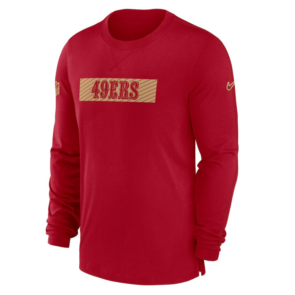 San Francisco 49ers Sideline Player Performance Long Sleeve T-Shirt - Scarlet - Nike