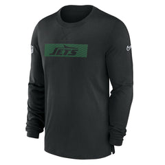 New York Jets Sideline Player Performance Long Sleeve T-Shirt - Black - Nike