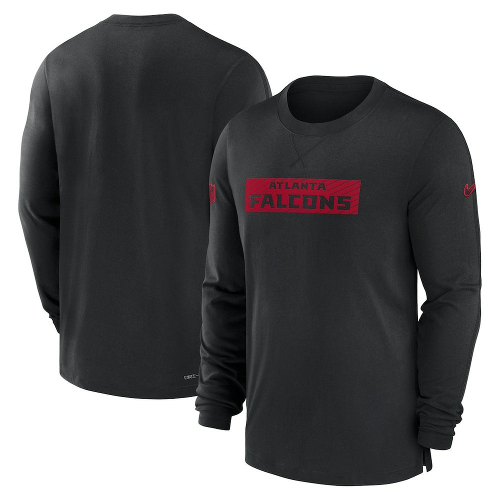 Atlanta Falcons Sideline Player Performance Long Sleeve T-Shirt - Black - Nike