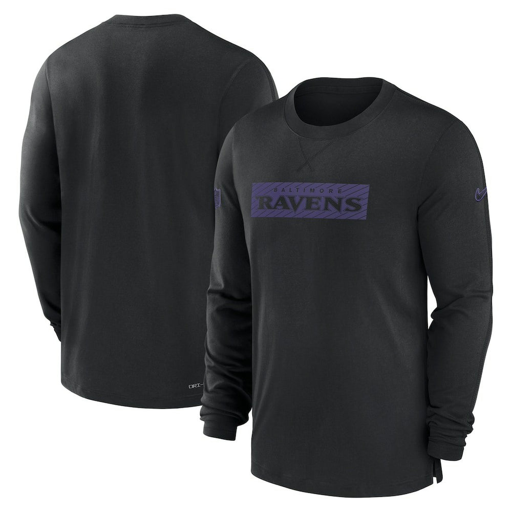 Baltimore Ravens Sideline Player Performance Long Sleeve T-Shirt - Black - Nike