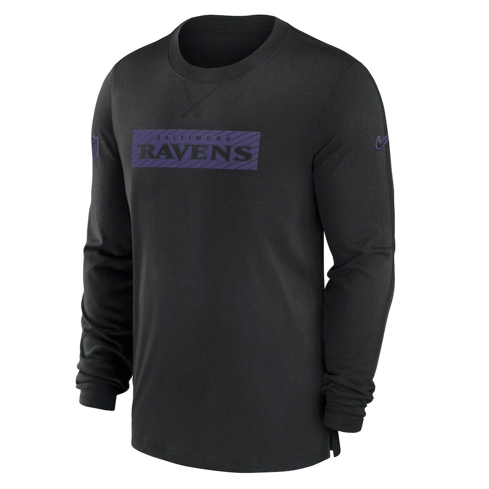Baltimore Ravens Sideline Player Performance Long Sleeve T-Shirt - Black - Nike