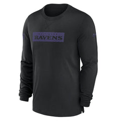 Baltimore Ravens Sideline Player Performance Long Sleeve T-Shirt - Black - Nike