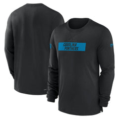 Carolina Panthers Sideline Player Performance Long Sleeve T-Shirt - Black - Nike