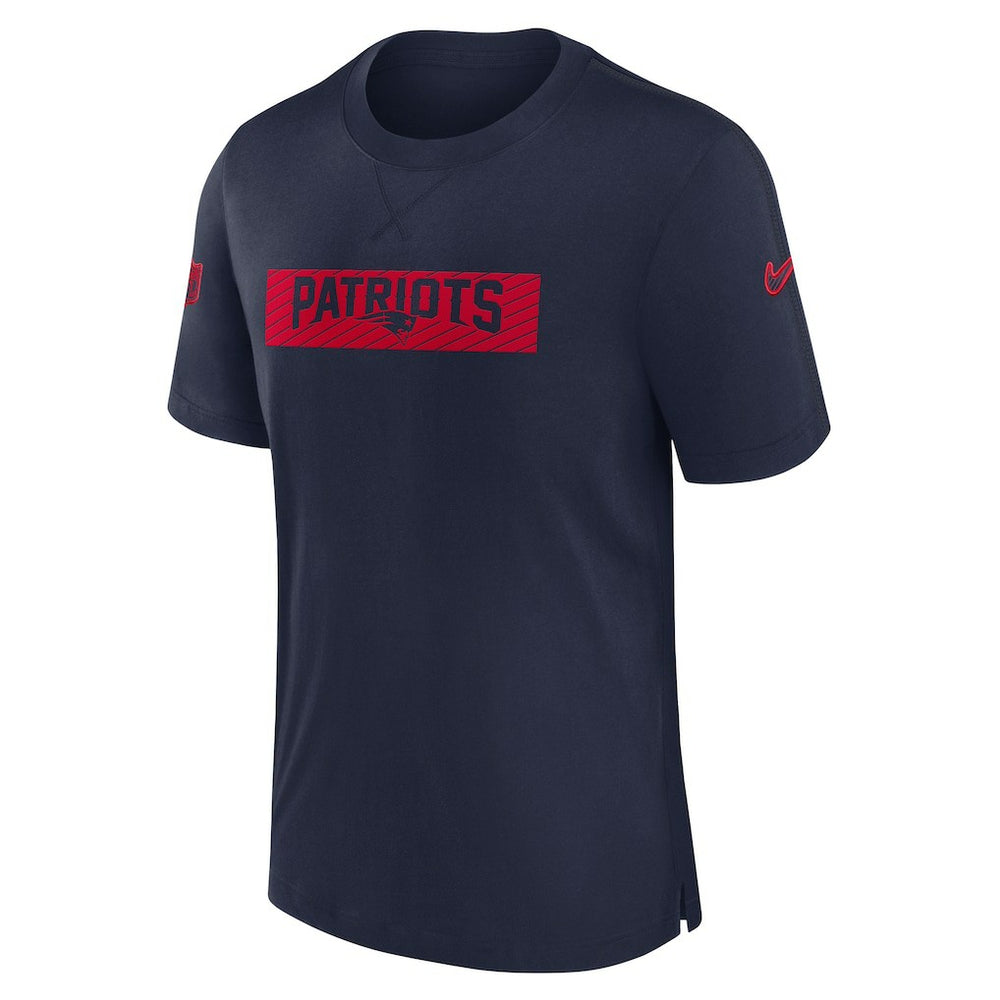 New England Patriots Sideline Player Performance T-Shirt - Navy - Nike