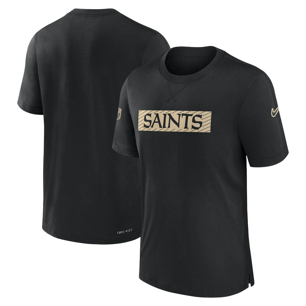 New Orleans Saints Sideline Player Performance T-Shirt - Black - Nike