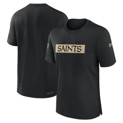 New Orleans Saints Sideline Player Performance T-Shirt - Black - Nike