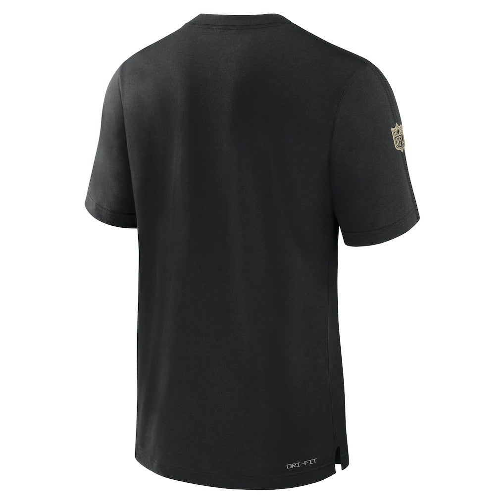 New Orleans Saints Sideline Player Performance T-Shirt - Black - Nike