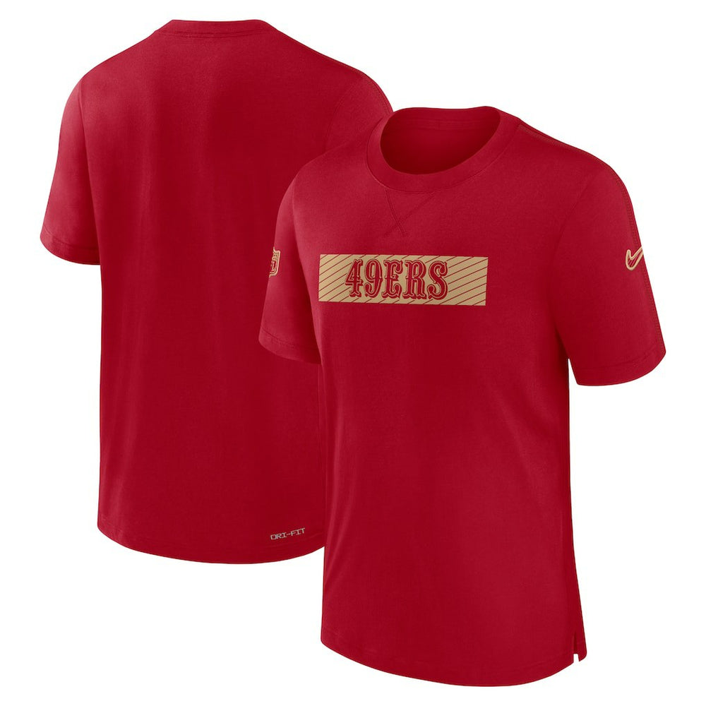 San Francisco 49ers Sideline Player Performance T-Shirt - Scarlet - Nike
