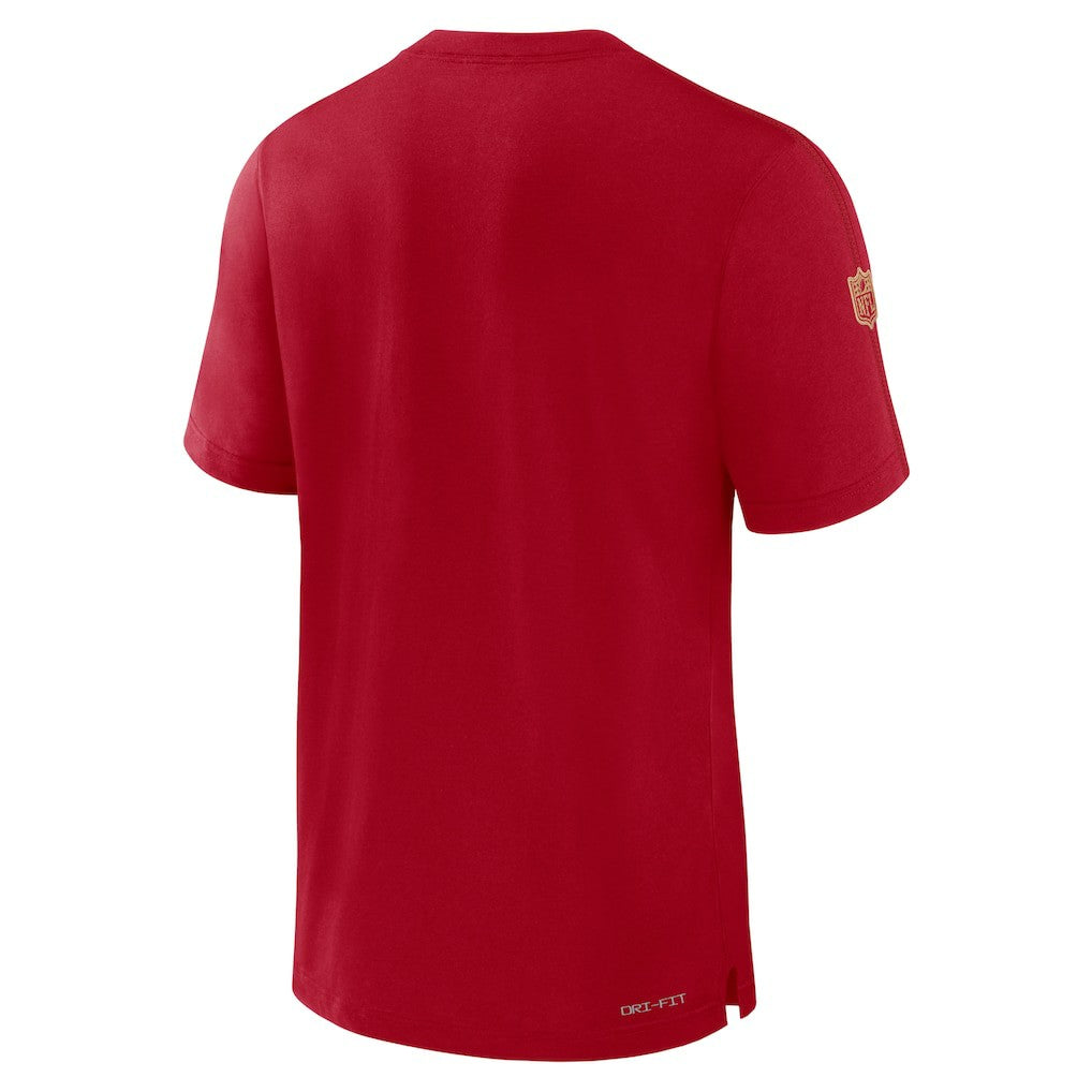 San Francisco 49ers Sideline Player Performance T-Shirt - Scarlet - Nike