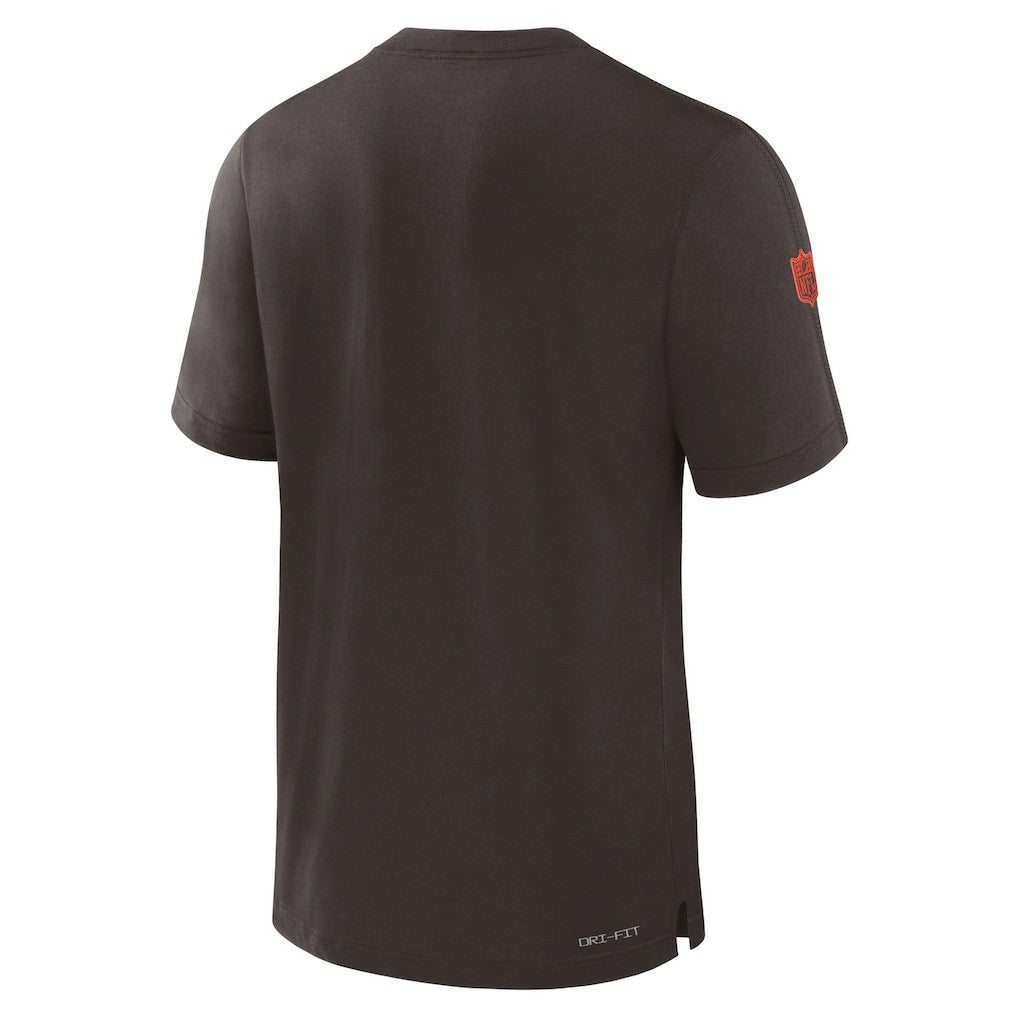 Cleveland Browns Sideline Player Performance T-Shirt - Brown - Nike