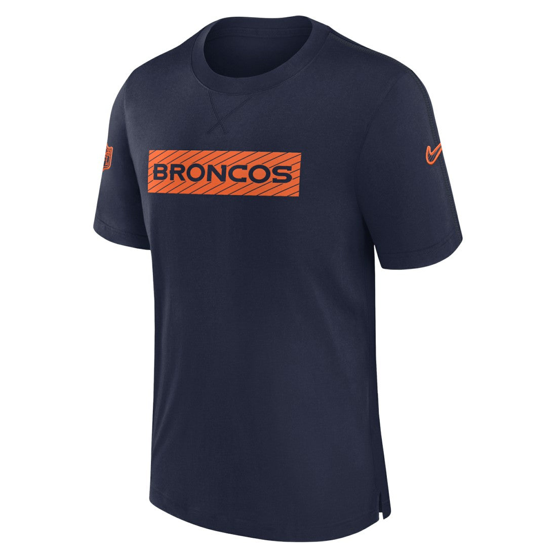 Denver Broncos Sideline Player Performance T-Shirt - Navy - Nike
