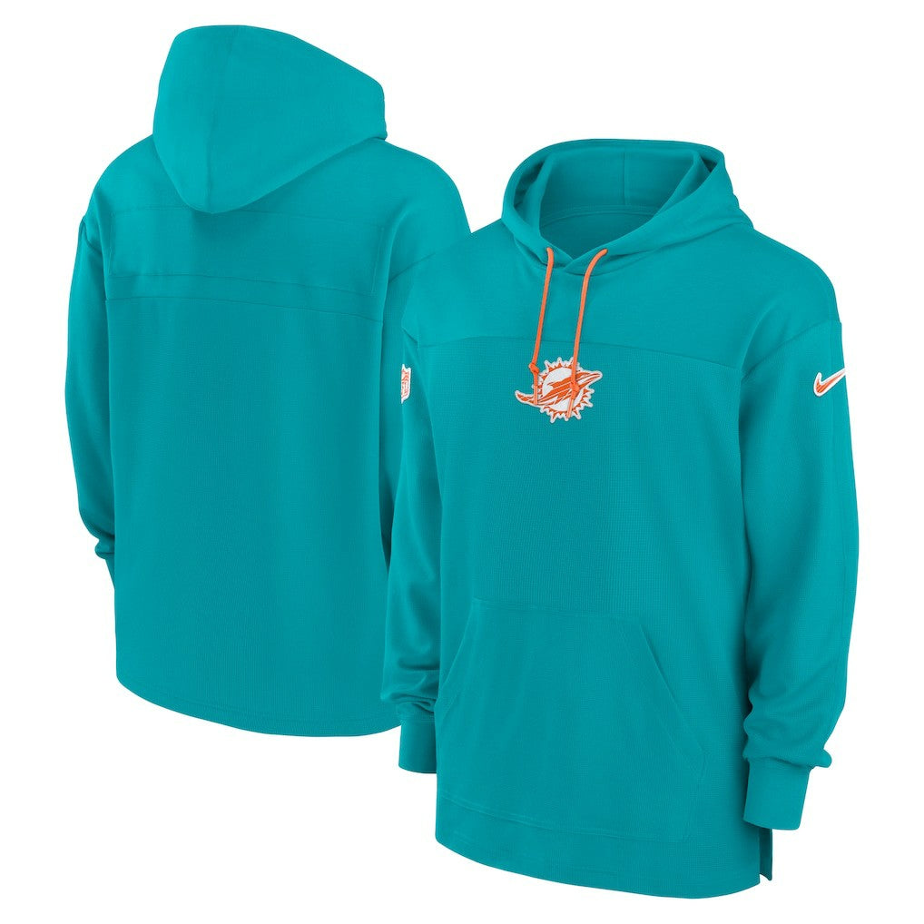 Miami Dolphins Sideline Jersey Performance Pullover Hoodie - Aqua - Nike