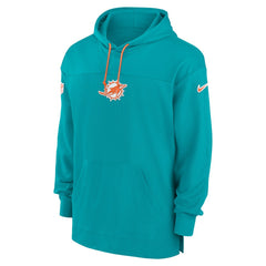 Miami Dolphins Sideline Jersey Performance Pullover Hoodie - Aqua - Nike