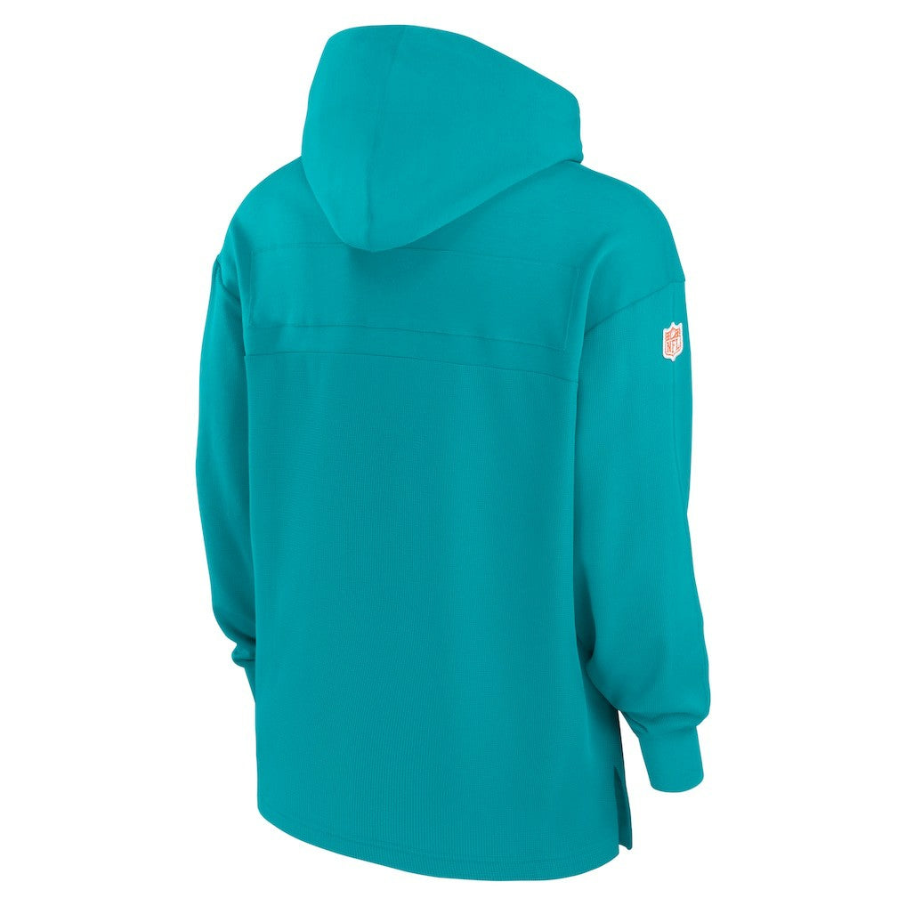 Miami Dolphins Sideline Jersey Performance Pullover Hoodie - Aqua - Nike