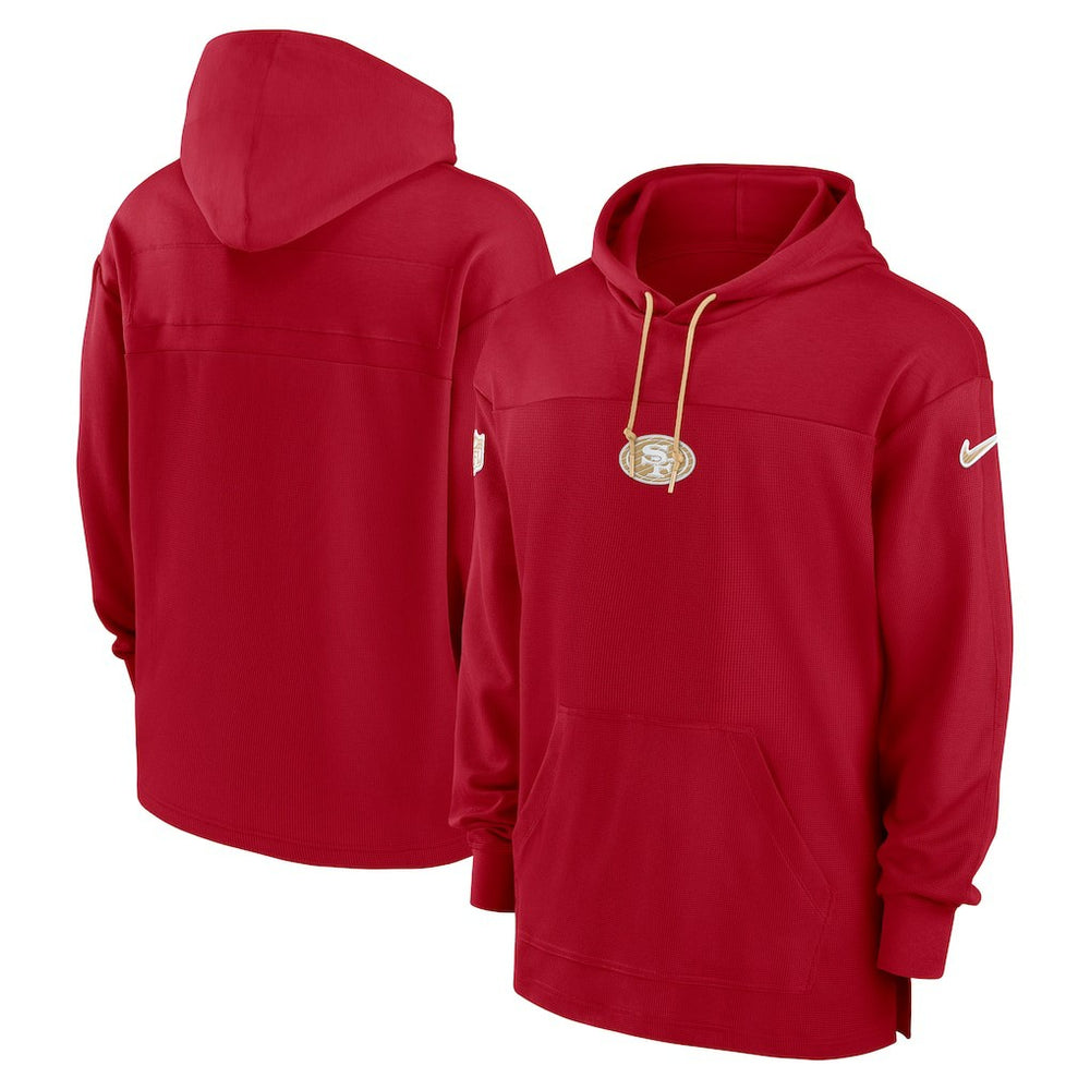 San Francisco 49ers Sideline Jersey Performance Pullover Hoodie - Scarlet - Nike