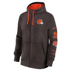 Cleveland Browns Primetime Club Full-Zip Hoodie - Brown - Nike