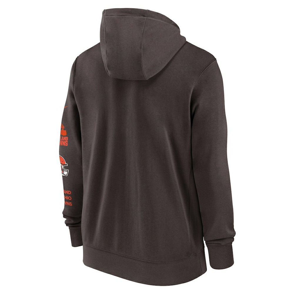 Cleveland Browns Primetime Club Full-Zip Hoodie - Brown - Nike