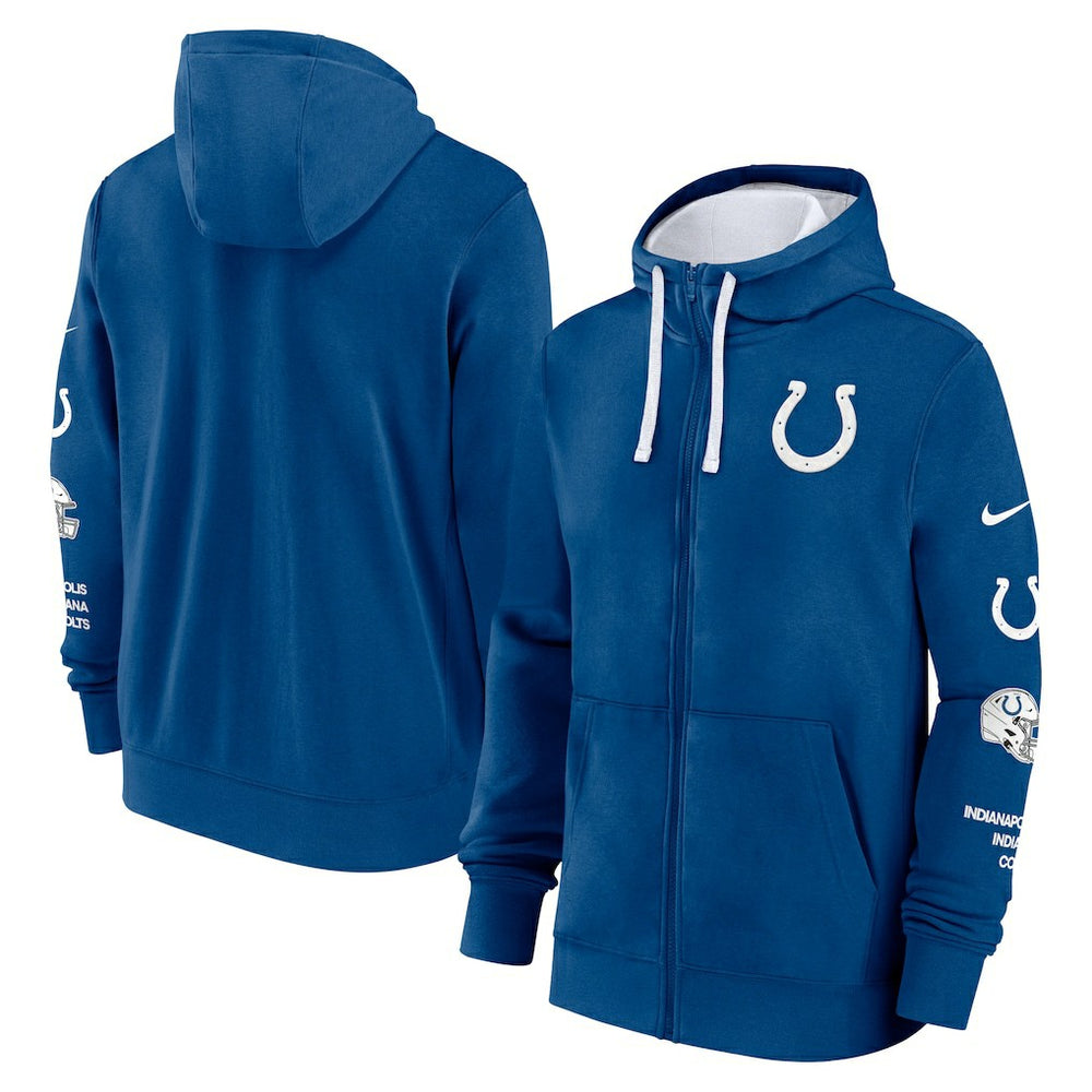 Indianapolis Colts Primetime Club Full-Zip Hoodie - Royal - Nike