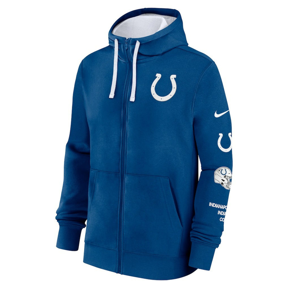 Indianapolis Colts Primetime Club Full-Zip Hoodie - Royal - Nike
