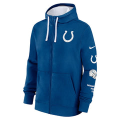 Indianapolis Colts Primetime Club Full-Zip Hoodie - Royal - Nike