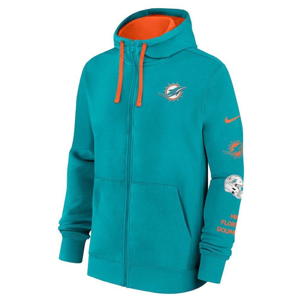 Miami Dolphins Primetime Club Full-Zip Hoodie - Aqua - Nike