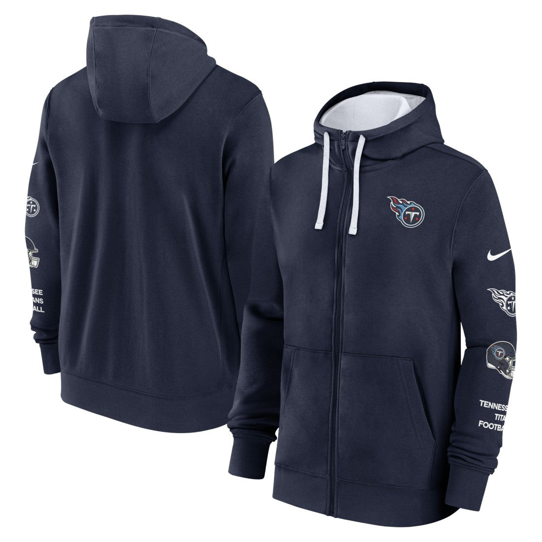 Tennessee Titans Primetime Club Full-Zip Hoodie - Navy - Nike