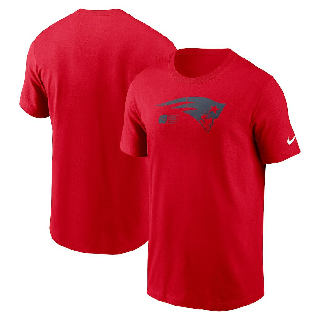 New England Patriots Faded Essential T-Shirt  - Red - Nike
