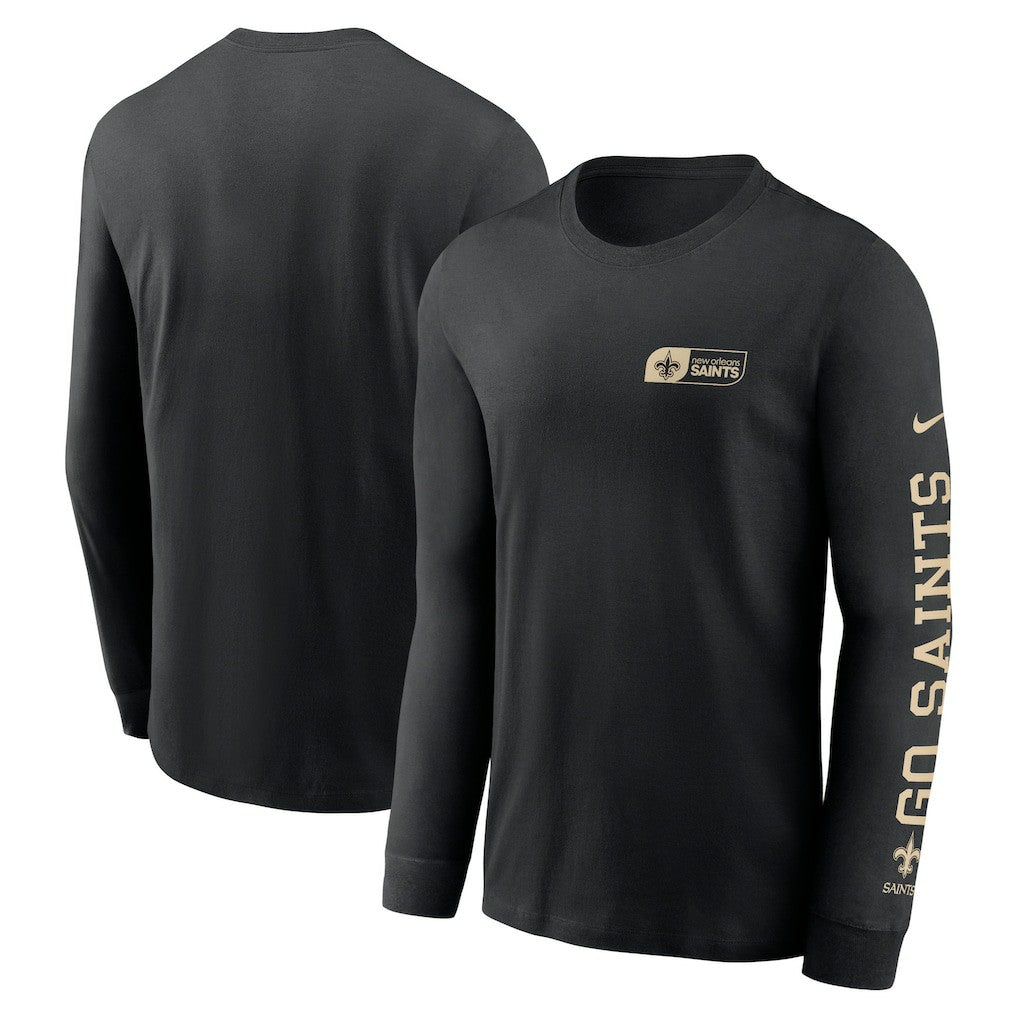 New Orleans Saints All Out Long Sleeve T-Shirt - Black - Nike