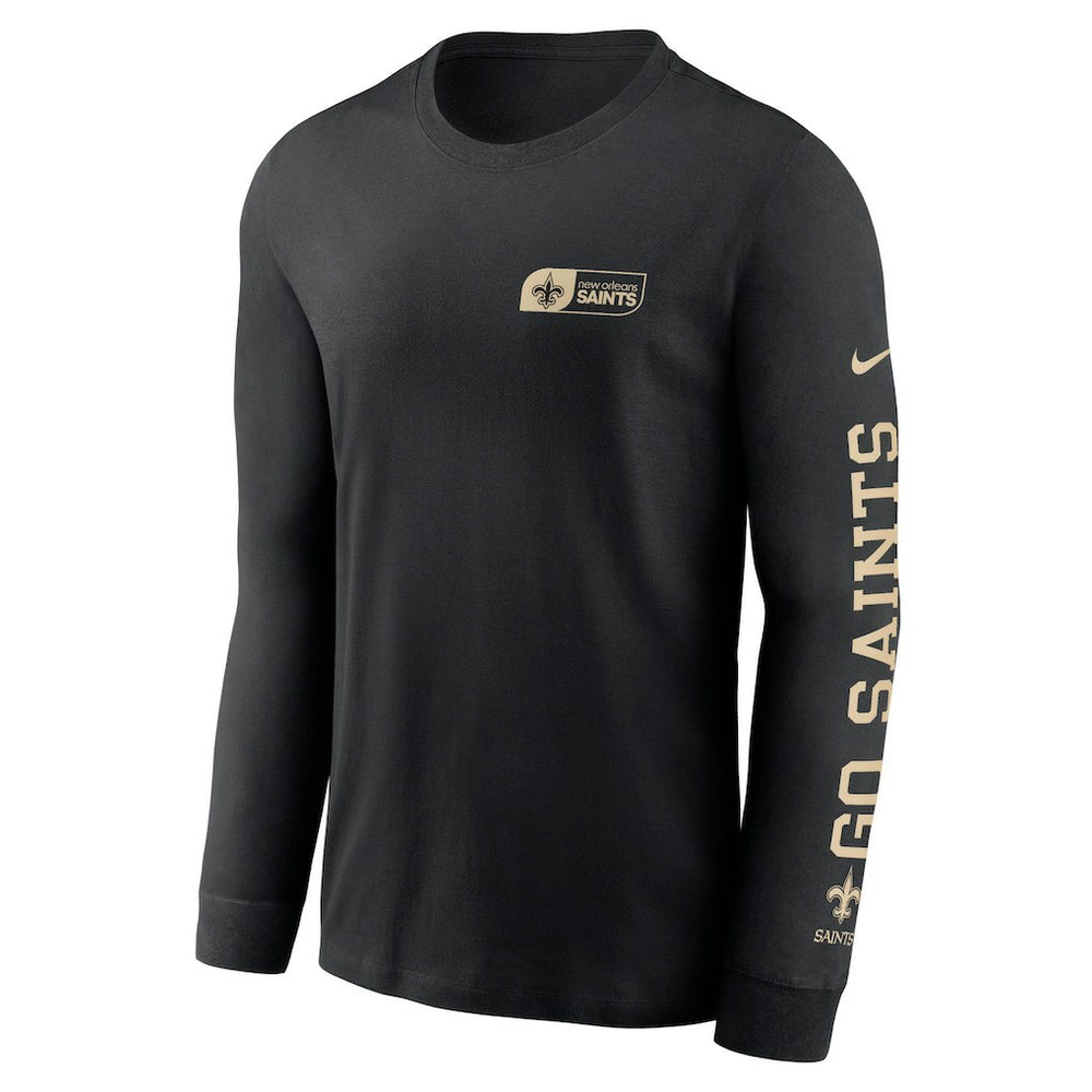 New Orleans Saints All Out Long Sleeve T-Shirt - Black - Nike
