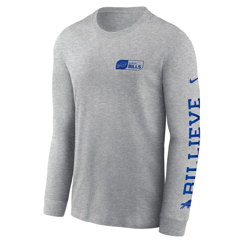 Buffalo Bills All Out Long Sleeve T-Shirt - Heather Gray - Nike