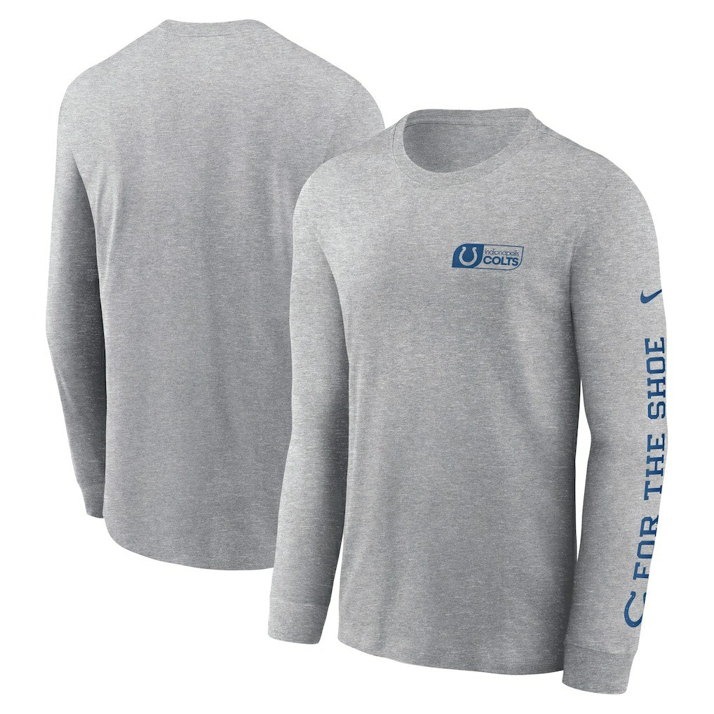 Indianapolis Colts All Out Long Sleeve T-Shirt - Heather Gray - Nike