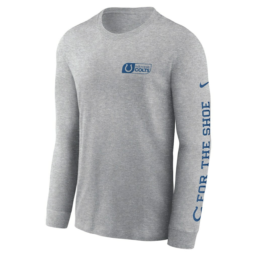 Indianapolis Colts All Out Long Sleeve T-Shirt - Heather Gray - Nike